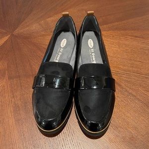 Faux Suede and Patent Leather Loafers